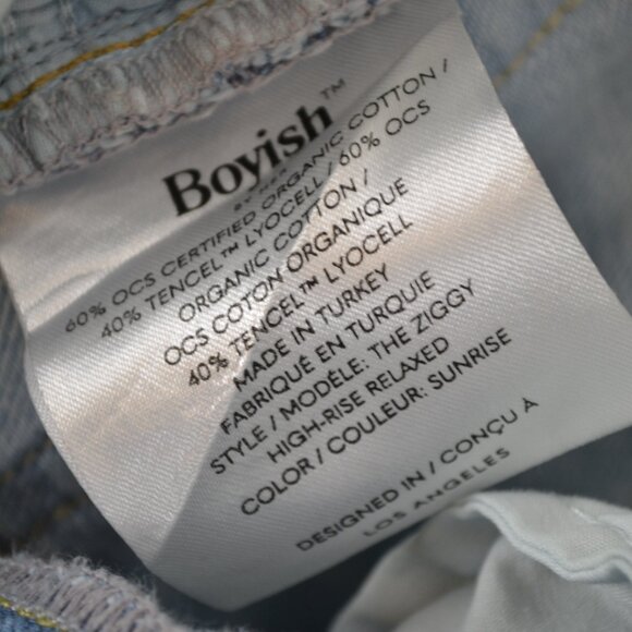 Boyish The Ziggy High Rise Button Fly Straight Leg Womens 24 Relaxed Blue Jeans - Picture 7 of 10